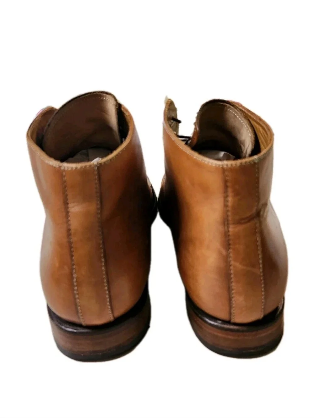 Floris Van Bommel Cognac Calf Leather Chukka Boots Mens 10.5 US Ankle Dress Shoe